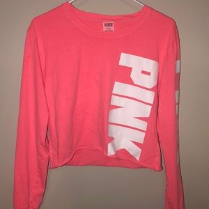 Victoria Secret-PINK long sleeve cropped tee